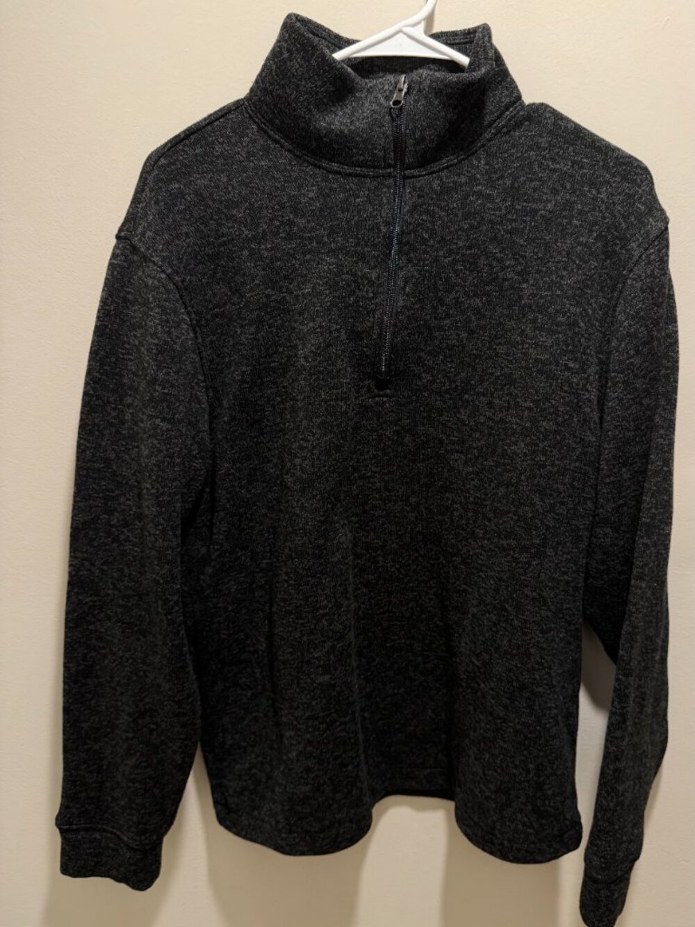 Old Navy Men's Medium Black Quarter Zip Pullover Sweater Fleece Mock Neck